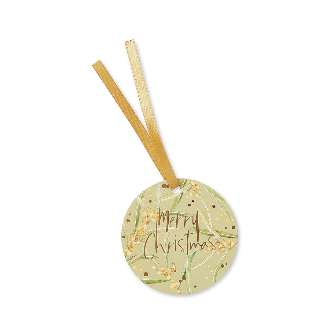Golden Wattle Gift Tag - Set of 8 - Madras Link
